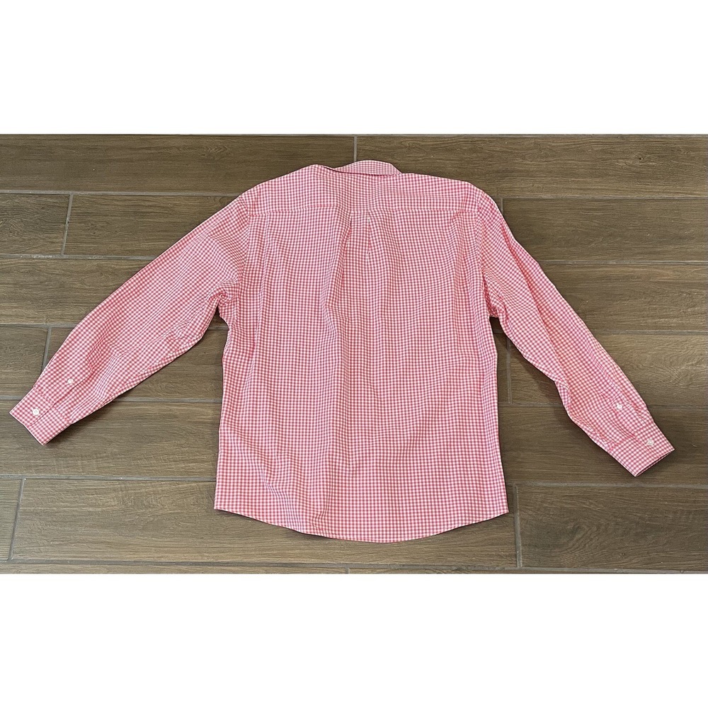 Johnnie-O Shirt Men's Large Red Gingham Check Button Down Long Sleeve Casual - Picture 7 of 7